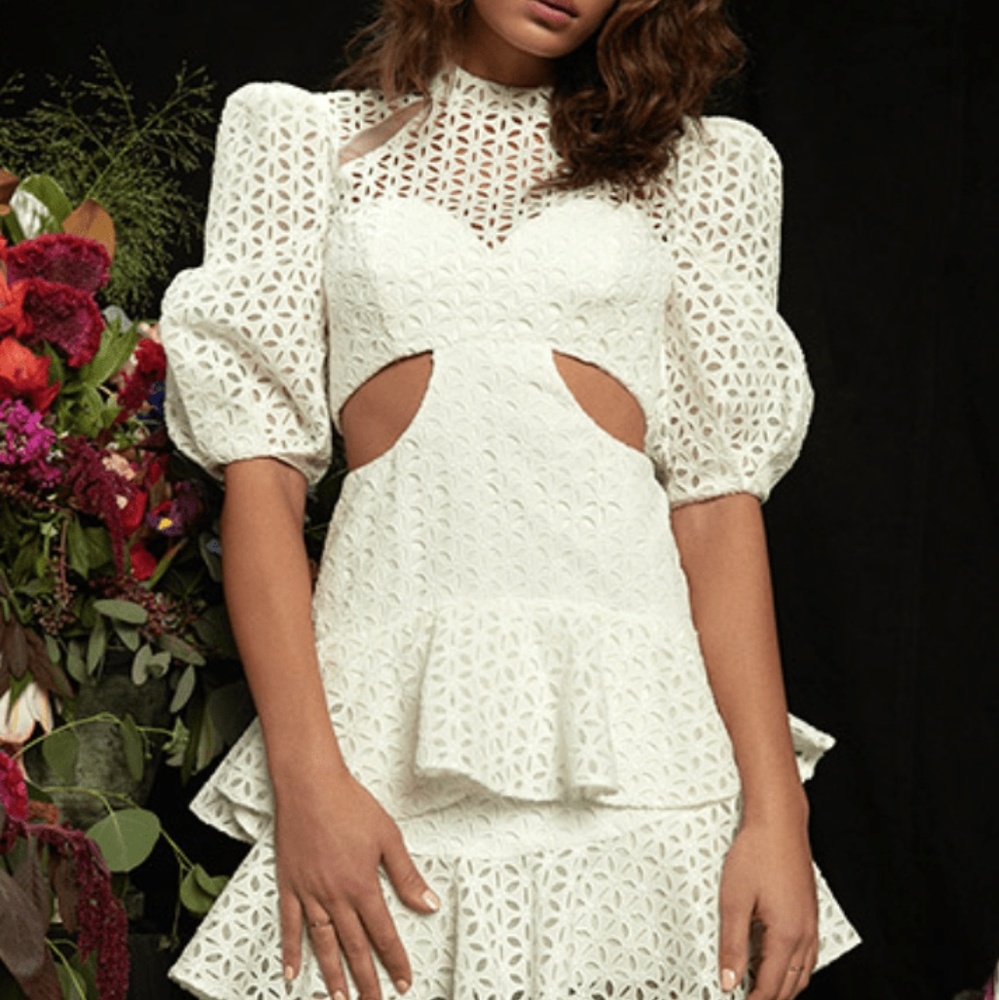 Thurley Miranda White Cutout Dress